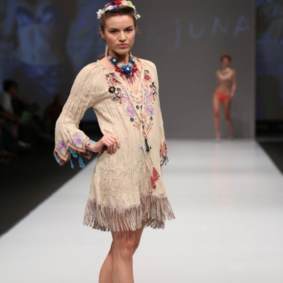Anjuna Glenda Beaded/Fringe Boho Dress - Picture 9 of 9